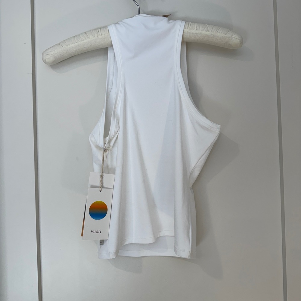 Vuori AllTheFeels Crew Tank White Womens XS VW1249 NWT - Picture 3 of 5